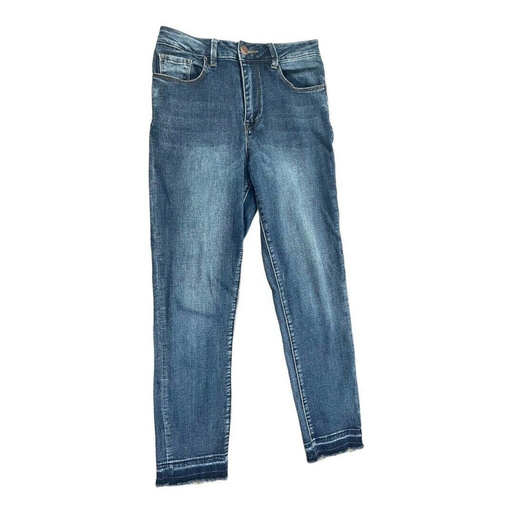 Nanette Lepore High Waist Skinny Jean Distressed Dark Blue Denim Women's Size 4